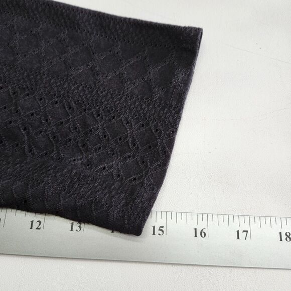 CHICSOUL Eyelet Babydoll Shirt Womens 3X Black 3/4 Sleeves Ruffles Pullover USA - Picture 8 of 8